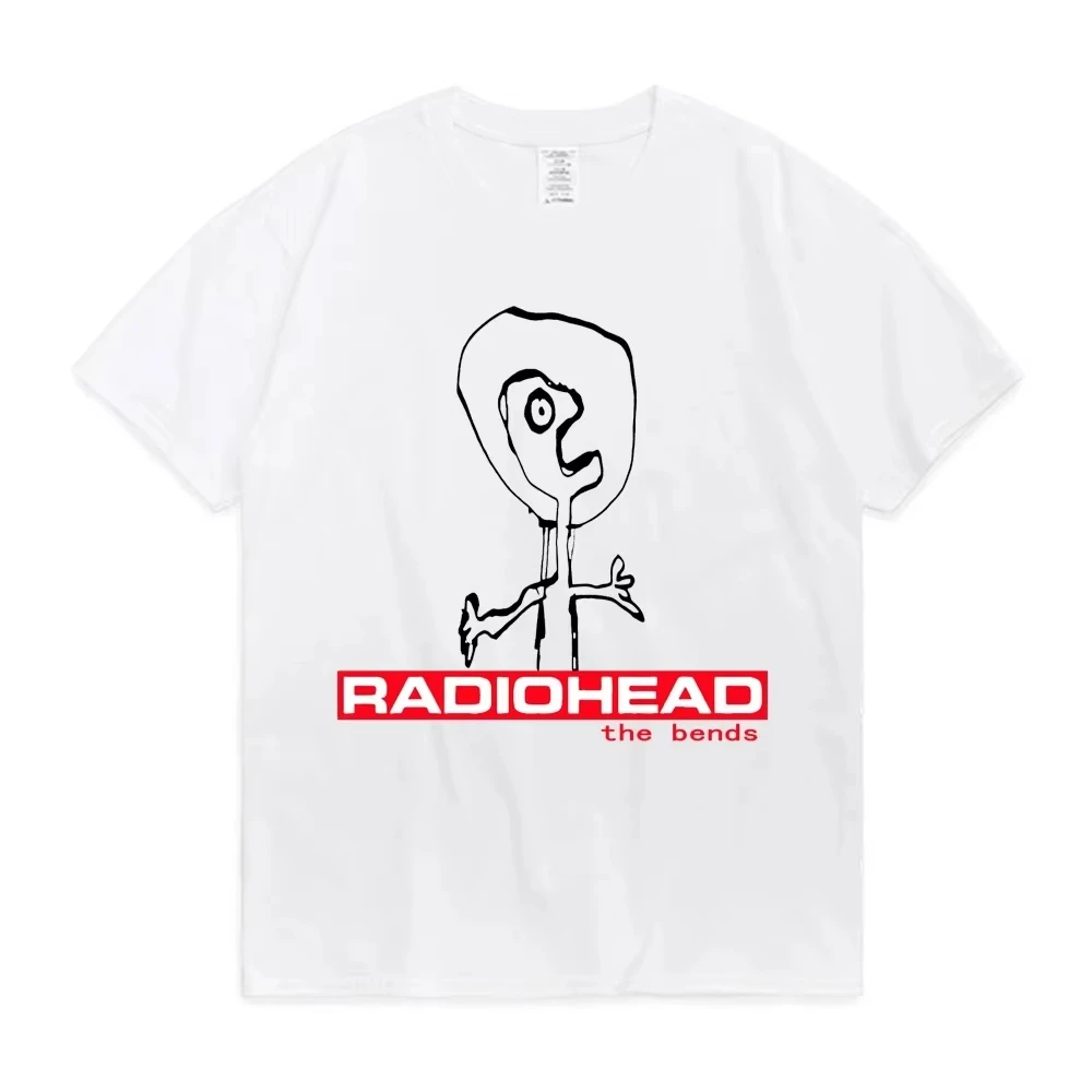 Radiohead The Bends Graphic Men T Shirts 90s Vintage Punk Hip Hop Short Sleeve Tee Shirt Streetwear T-shirt Male Men T Shirts