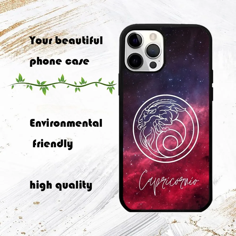 Constellation CAPRICORN Phone Case For iPhone 16 15 14 13 12 11 Pro Max Plus Mini PC Fashion mirror phone case