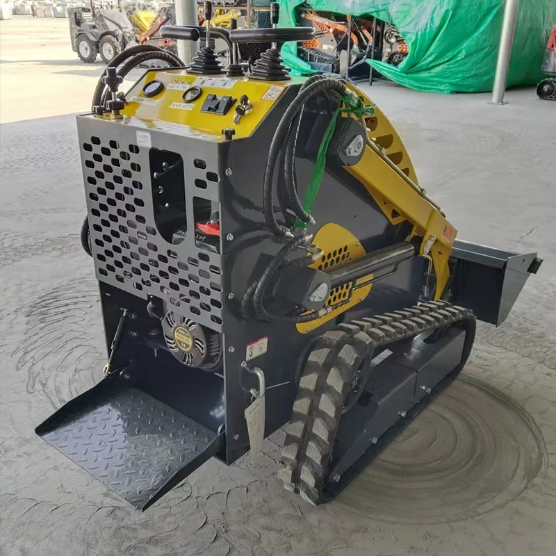 Fotografia 4: Minicarregadeira de Esteira com Motor e Rodas, Preço de Fábrica, com Acessórios para Esteira