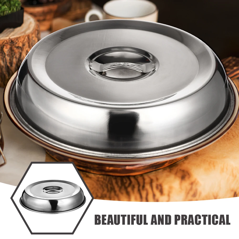 

3 Pcs Stainless Steel Dish Cover Home Steak Fresh-keeping Dome Grill Food Serving BBQ