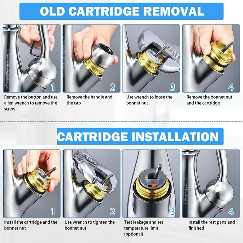 RP50587 For Delta Faucet Cartridge, DST Compatible Single Handle Repair,Valve Cartridge & Hex Wrench For Kitchen