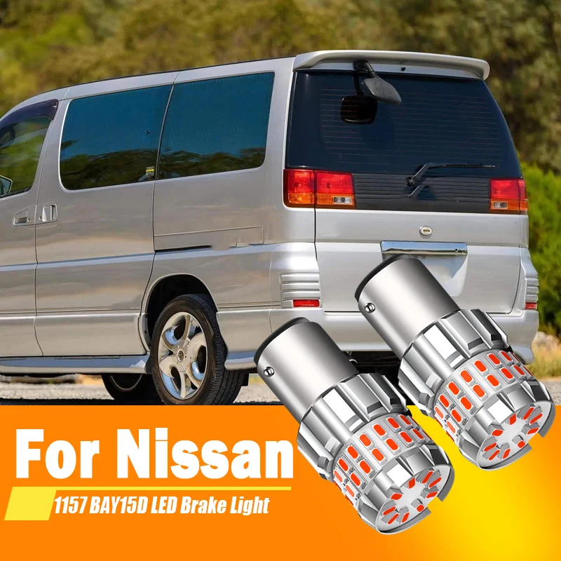 

2 шт. 1157 P21/5W светодиодный BAY15D стоп-сигнал красные огни для Nissan NT400 Cabstar 2014-UP светодиодный обратный резервный дневной ходовой DRL