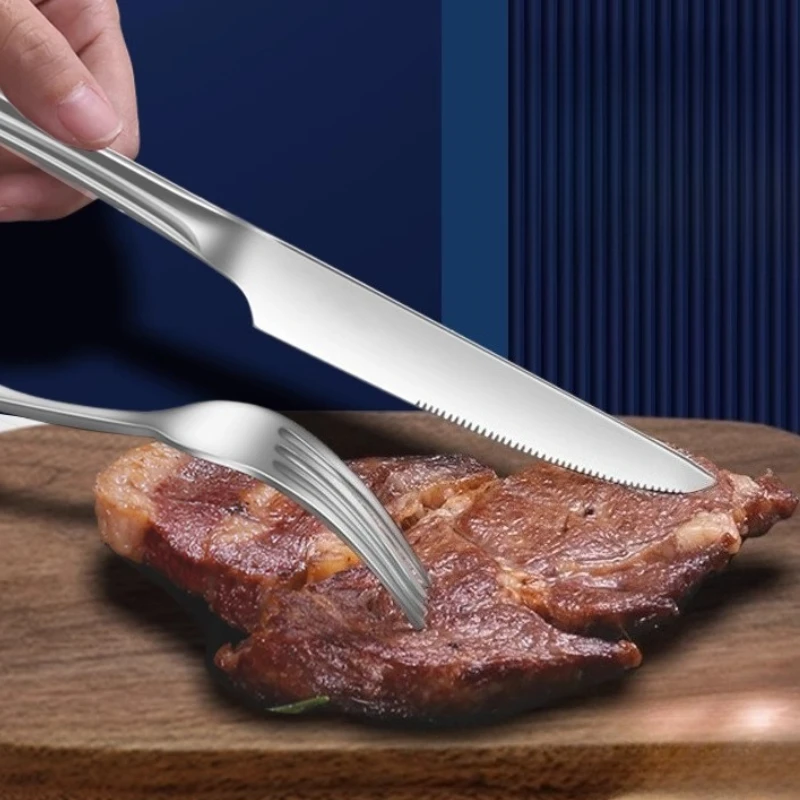 1PC/2PC/3PC Stainless Steel Knife and Fork Spoon Can Be Individually Set Western Dining Tableware Home Restaurant Banquet Hall