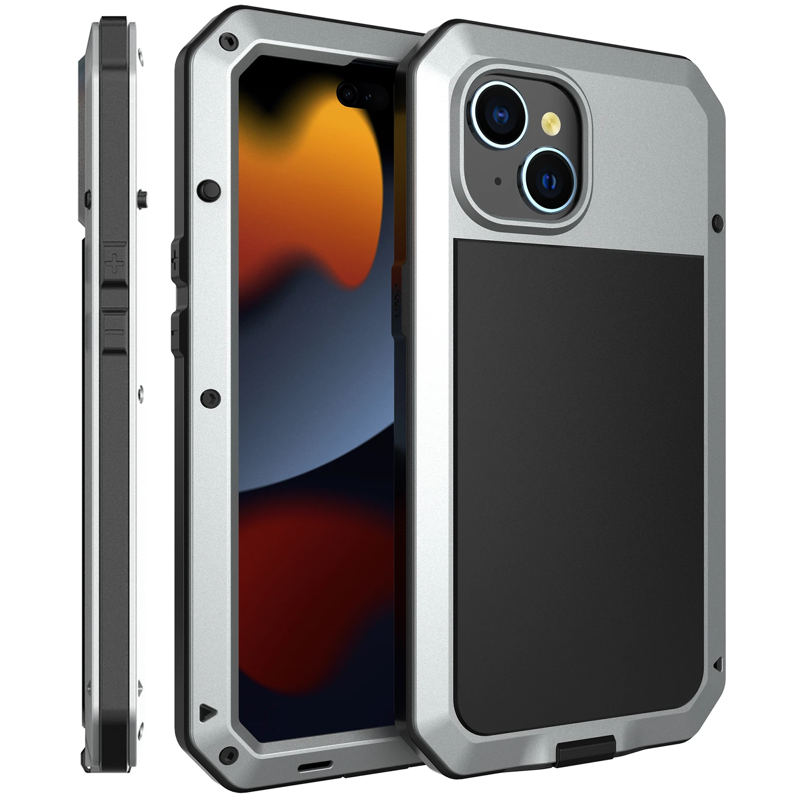 Neue Metall-Schutzhülle mit Rutschfester, Stoßfester 360-Grad-Vollschutz-Funktion für iPhone 16, 15, Xs Max, 11, 12, 13, 14 Serie – Detail 6