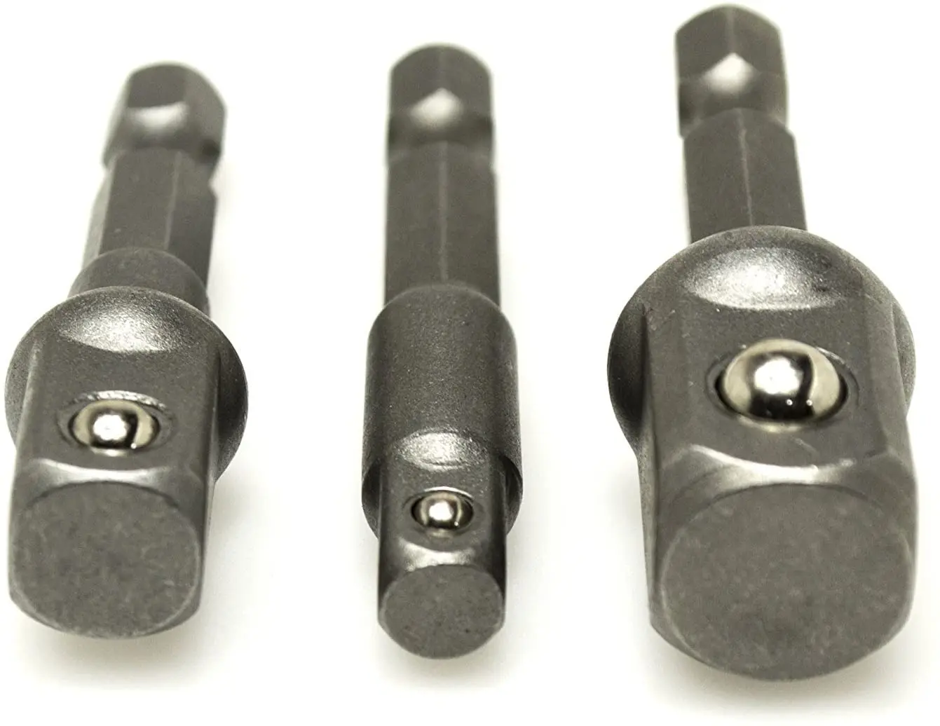Socket Bit Hex Shank Adapter Drill Nut Driver Power Extension Bar 3pc Set 1/4" 3/8" 1/2" DIY  for Automotive Home Repair Tool