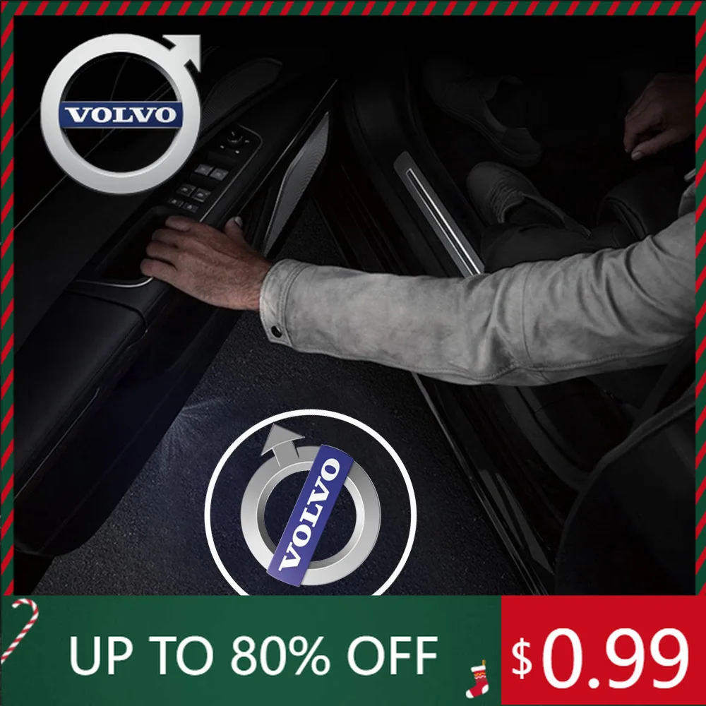 

Эмблемы 1/2 шт. Автомобильный светодиодный дверной светильник, лазерный проектор, логотип, лампа, автоаксессуары для VOLVO RDESIGN XC60 XC90 V60 V40 XC40 V50