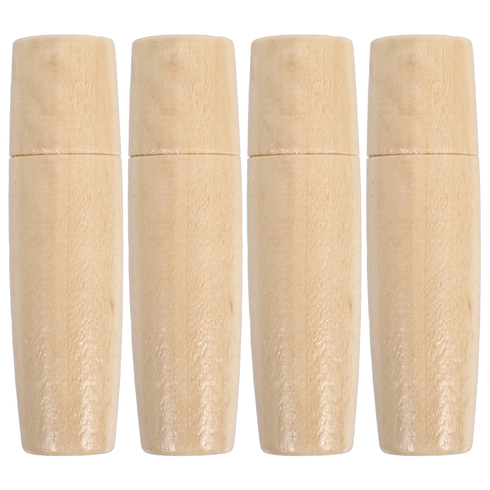 

4pcs Hardware Tools Accessories Durable Wood Handles for BBQ Grill Teapot Kitchen Brush Replacement Garden Cutting File
