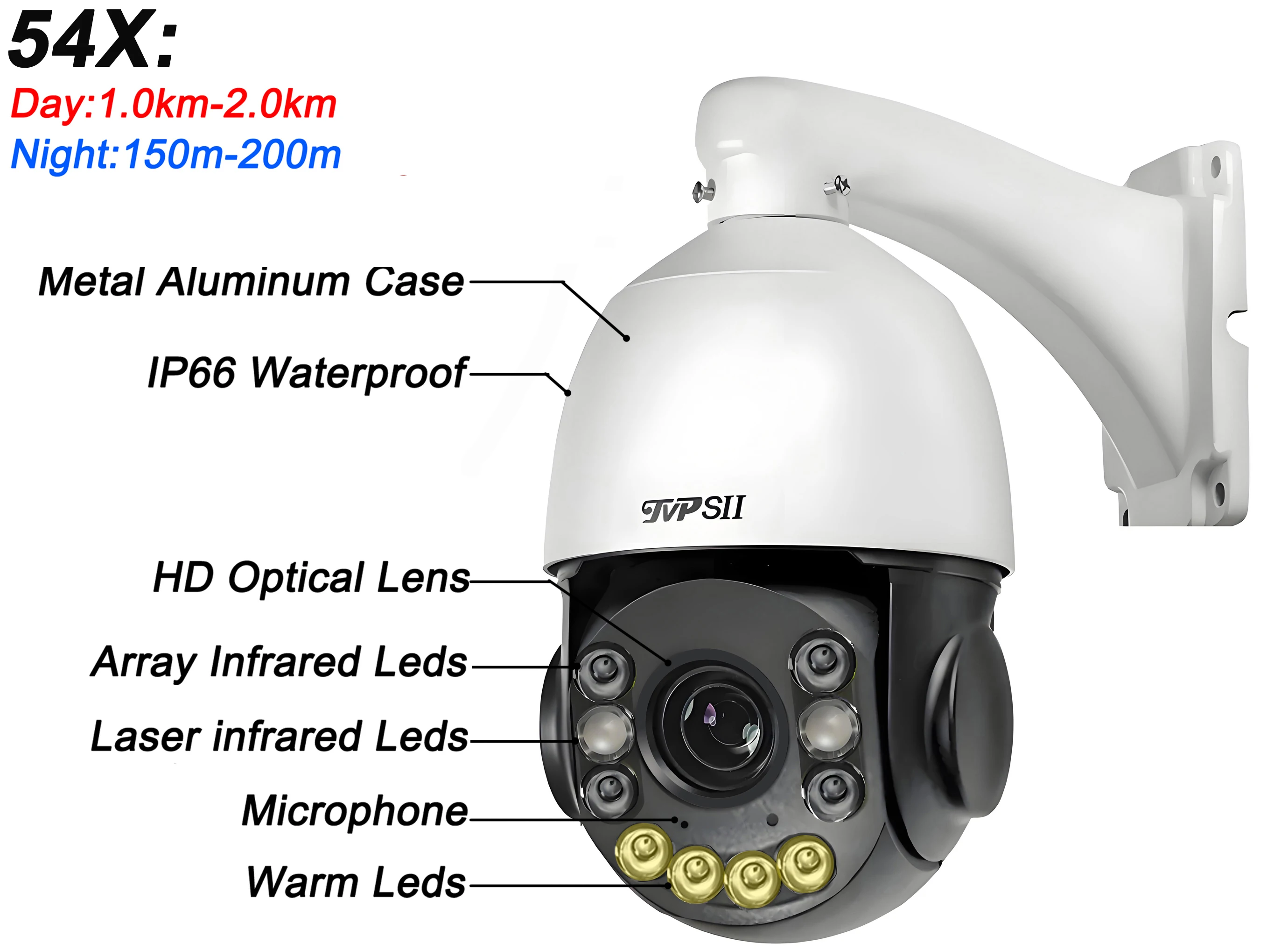 Max.512G Metal Full Color Camhi 8MP 4K 90X Optical Zoom Auto Tracking Audio 360° 2.4GHz 5GHz WIFI Rj45 PTZ Speed Dome IP Camera