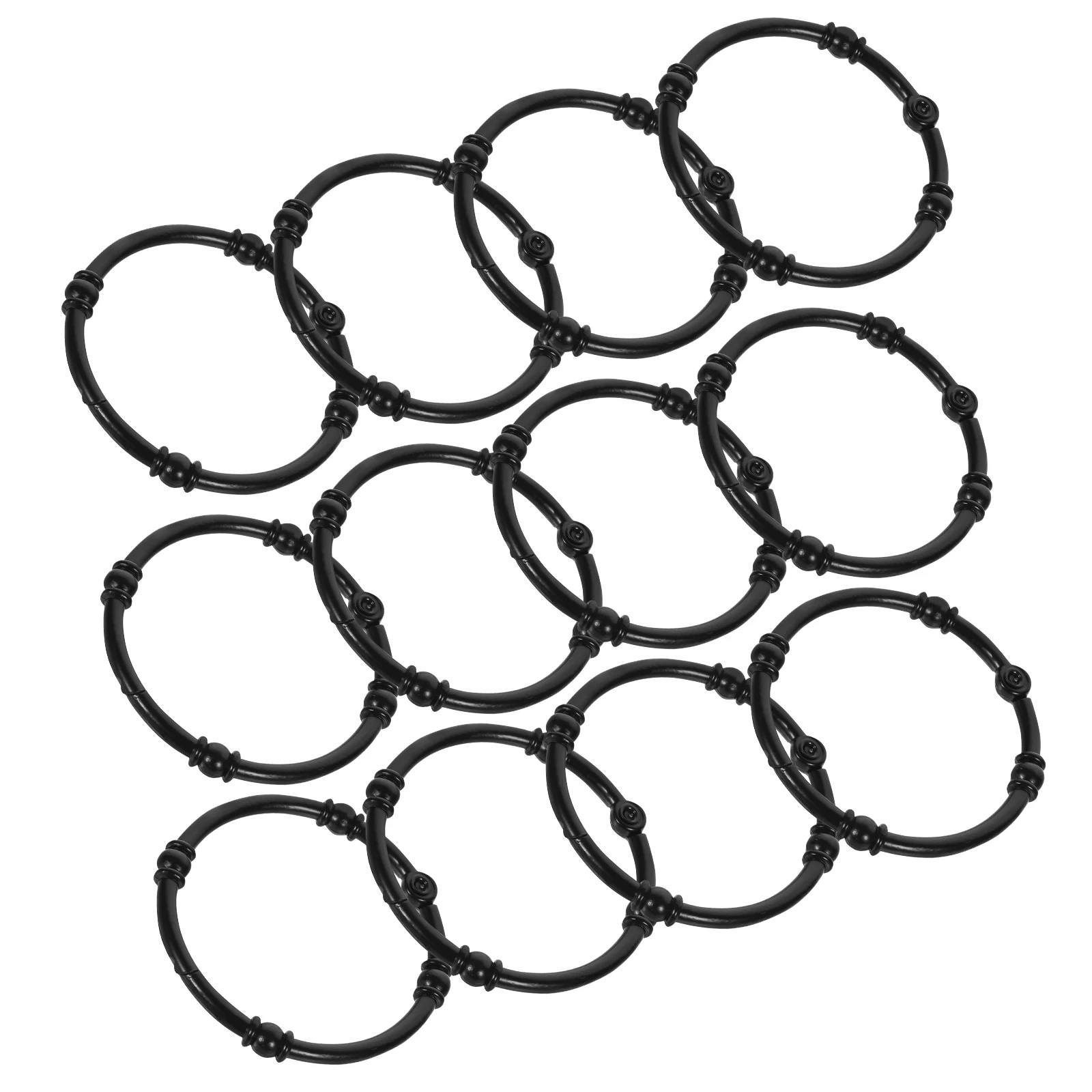 

12pcs Shower Curtain Zinc Alloy Retro Style Heavy Duty Hooks for Bathrooms Decorative Hanging Accessories Curtain