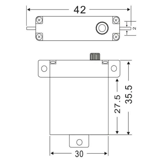 

JX Digital Servo PDI-2607MG 7.2kg 0.13sec Full Metal Aluminum Case with Dual Ball Bearings for RC Drone Glider