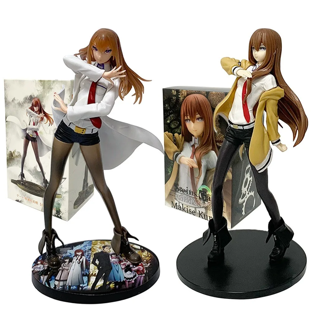 21,5 cm Anime Steins;Gate Makise Kurisu Dream Tech Figur 1/7 Weißer Mantel-Stil Stehendes Modellspielzeug Puppe Actionfigur PVC
