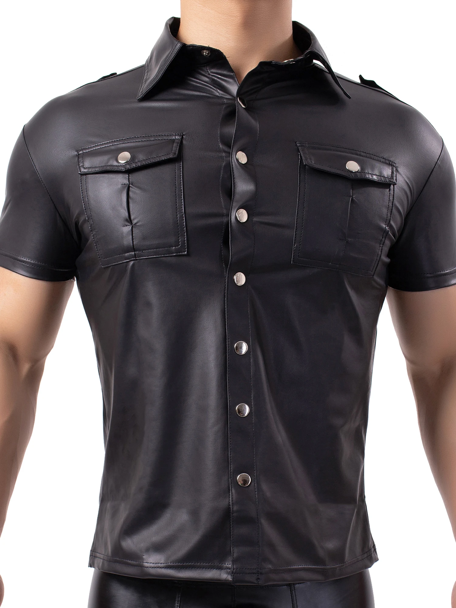 

iny Surface Slim Fit Men's irt ort Sve Collar Color Bright Bule Fitting ort Sved irt for Youth