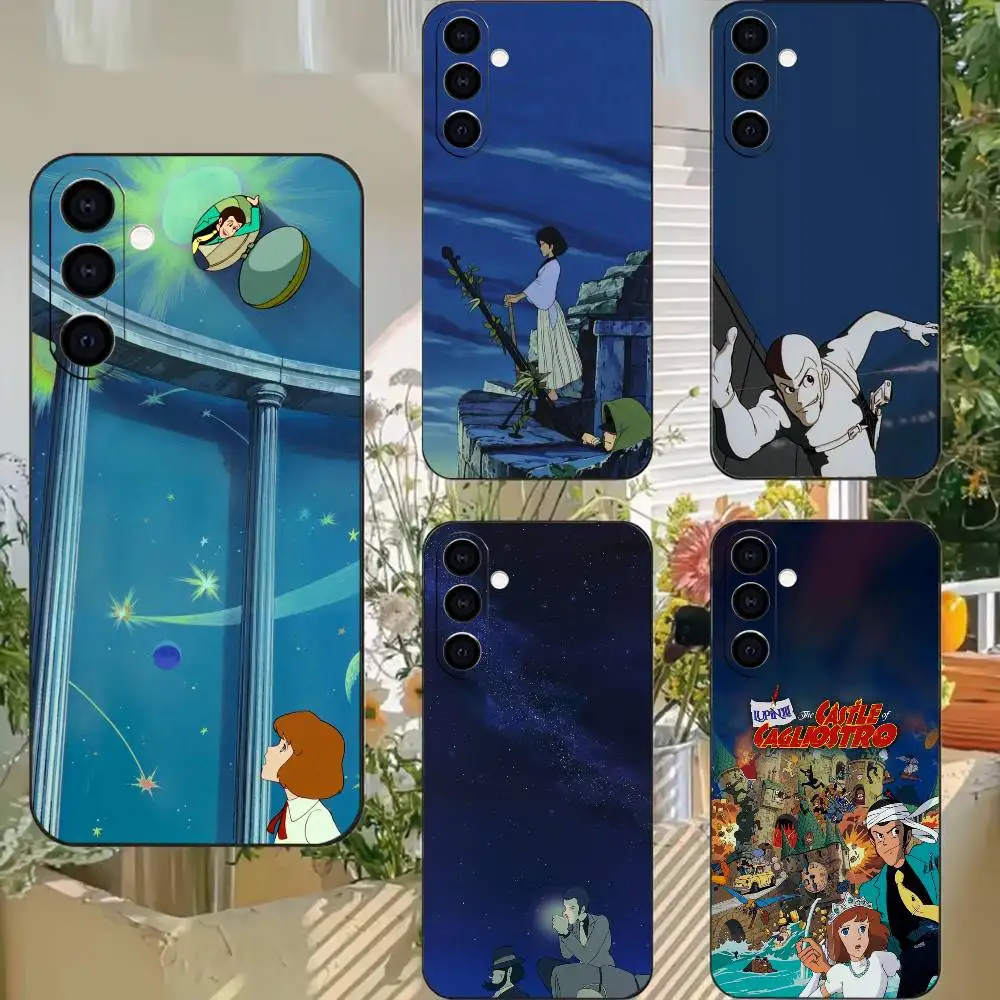 Animation-T-The Castle of Cagliostros  Phone Case For Samsung A72,A71,A72,A70,A53,A52,A51, Black Soft Cover TPU