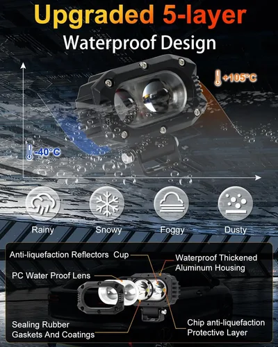 Imagen 2 del producto Barra de luz Led de trabajo adicional de 3 pulgadas, faro de conducción, accesorios de largo alcance, 12V, 24V, eléctrico, 4x4, todoterreno