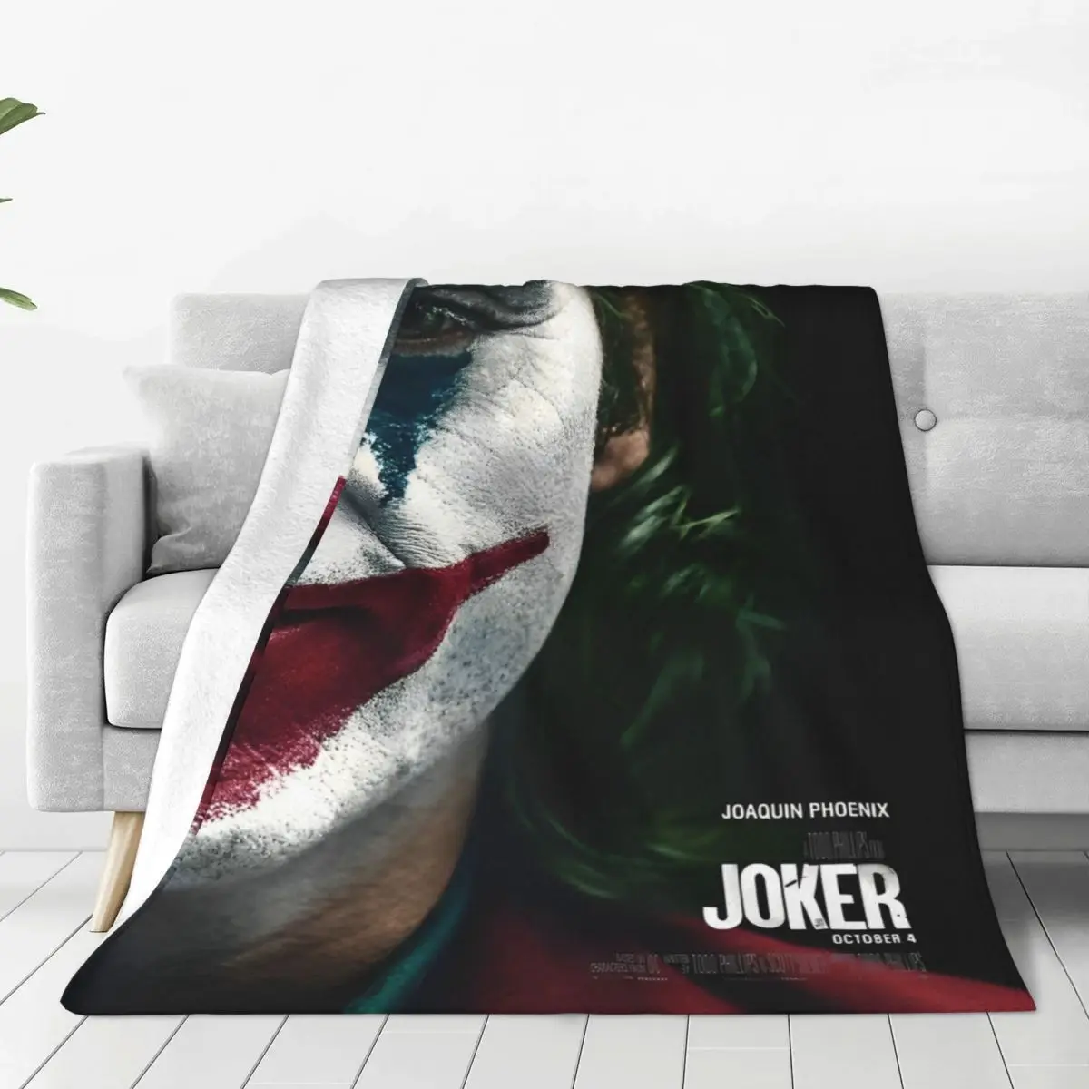 Warm Blanket Decorative Joker Throw Blanket movie Flannel Bedspread For Couch Chair Sofa Bed Print Sofa Bed Cover