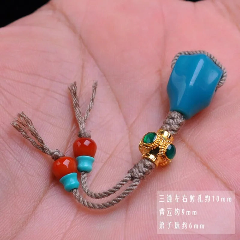 Authentic Fine Glaze Three Way Connector Waist Spacer Top Back Drop Disciple Beads for Bodhi Seed Scholar Handmade Craft Ultra