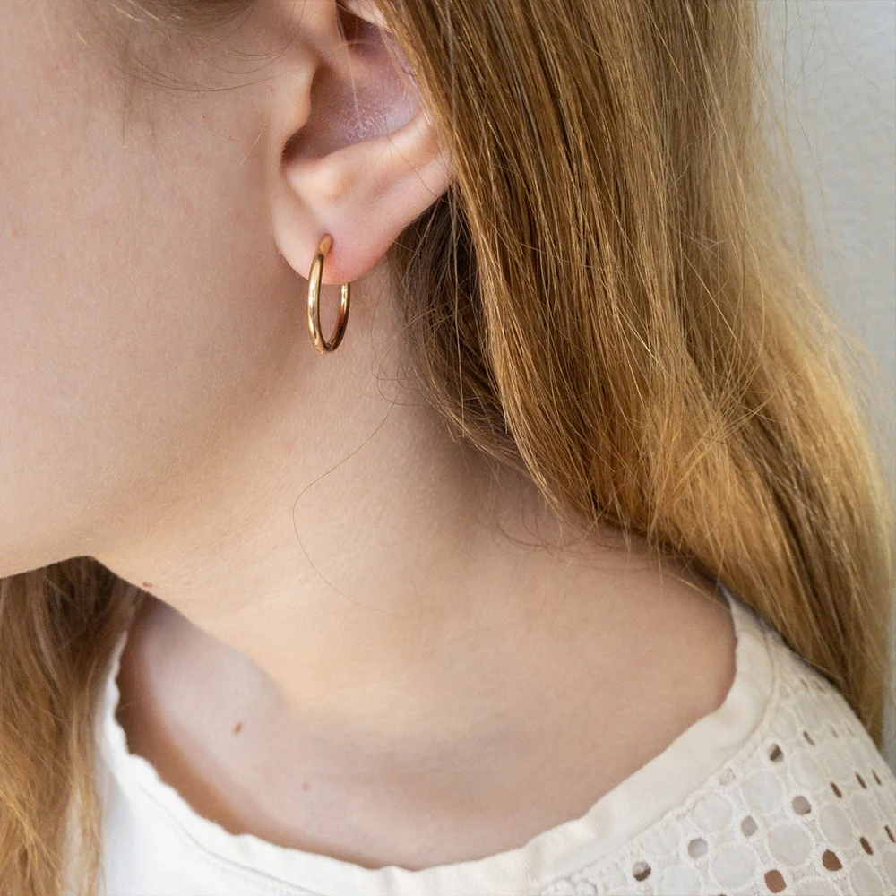 EManco-pendientes redondos minimalistas de acero inoxidable para mujer, aretes de gota geométricos, joyería de moda para fiesta, regalo
