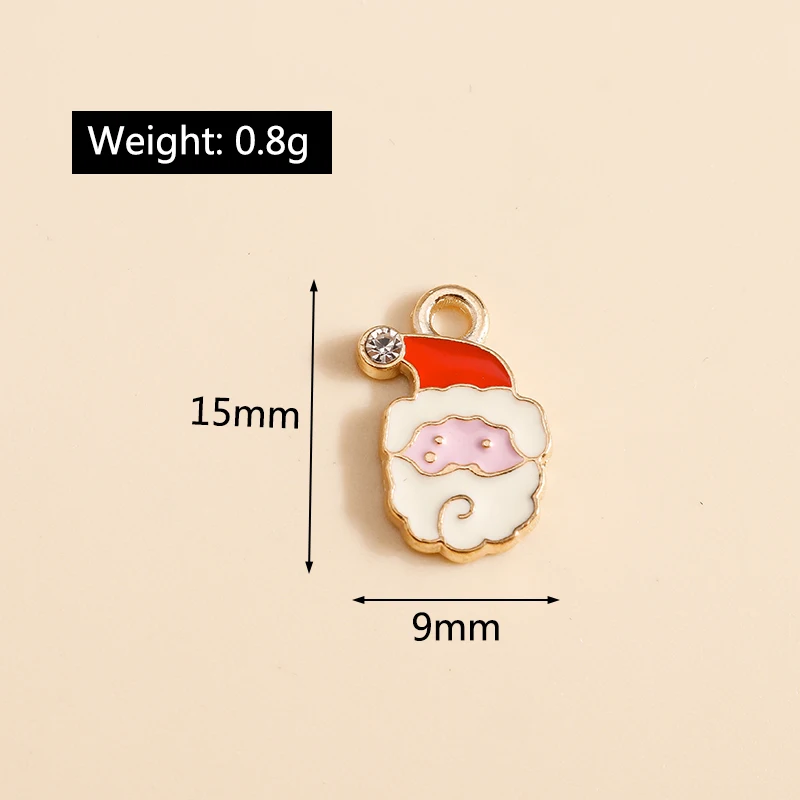 10 teile/los Mix Emaille Weihnachtsbaum Handschuhe Hirsch Charms für DIY Schmuck Machen Anhänger Halsketten Ohrringe Armbänder Handwerk Geschenke – Detail 16