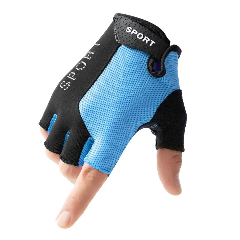 Sports Gloves Cycling Anti-slip Anti-shock Half Finger Breathable Weightlifting Fitness Silicone Palm  Gym Gloves Men Women