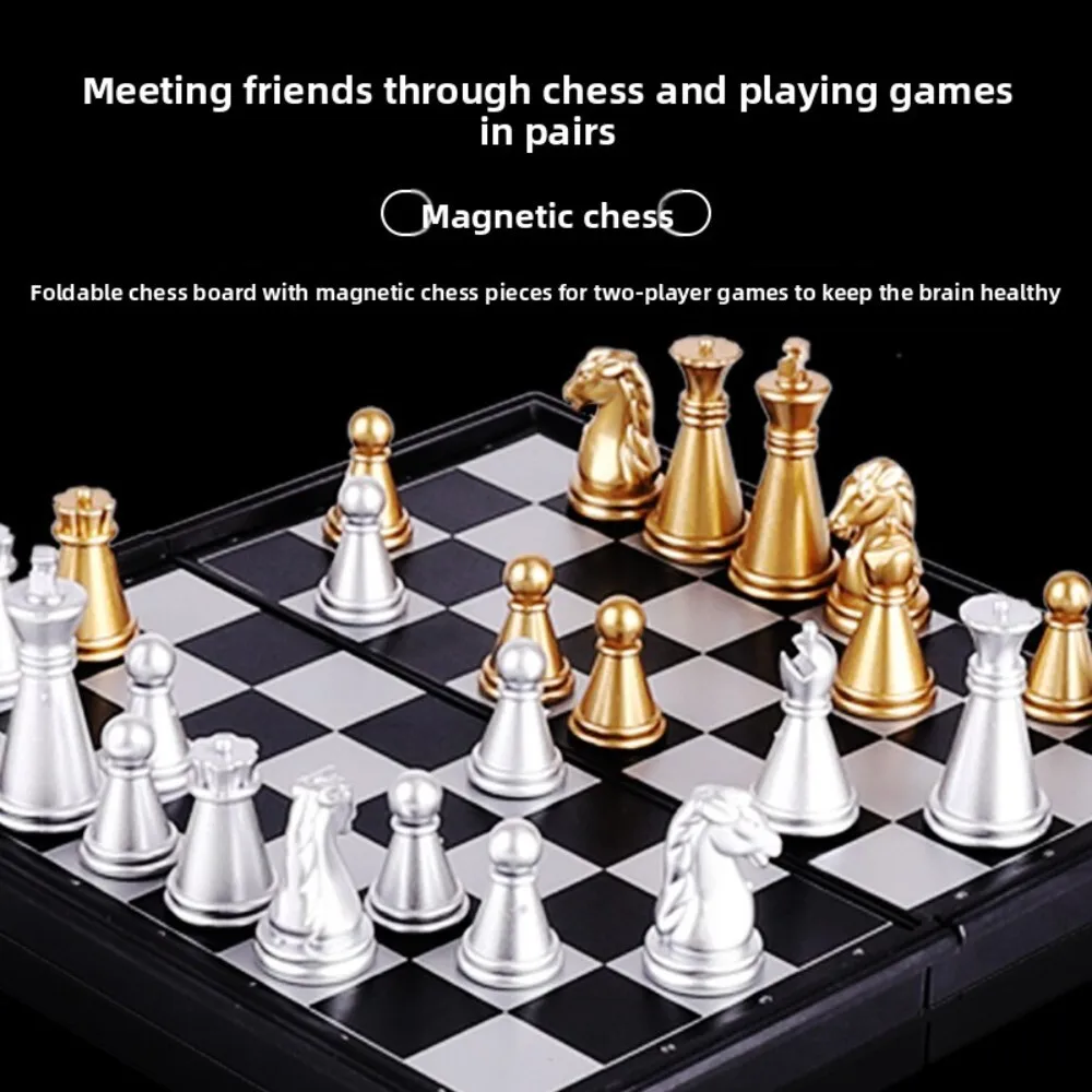 Magnetische fliegende Schlange, Schach, Dame, tragbares, faltbares Brettspiel für Reisen und Desktop, Strategiespaß für Erwachsene und Kinder