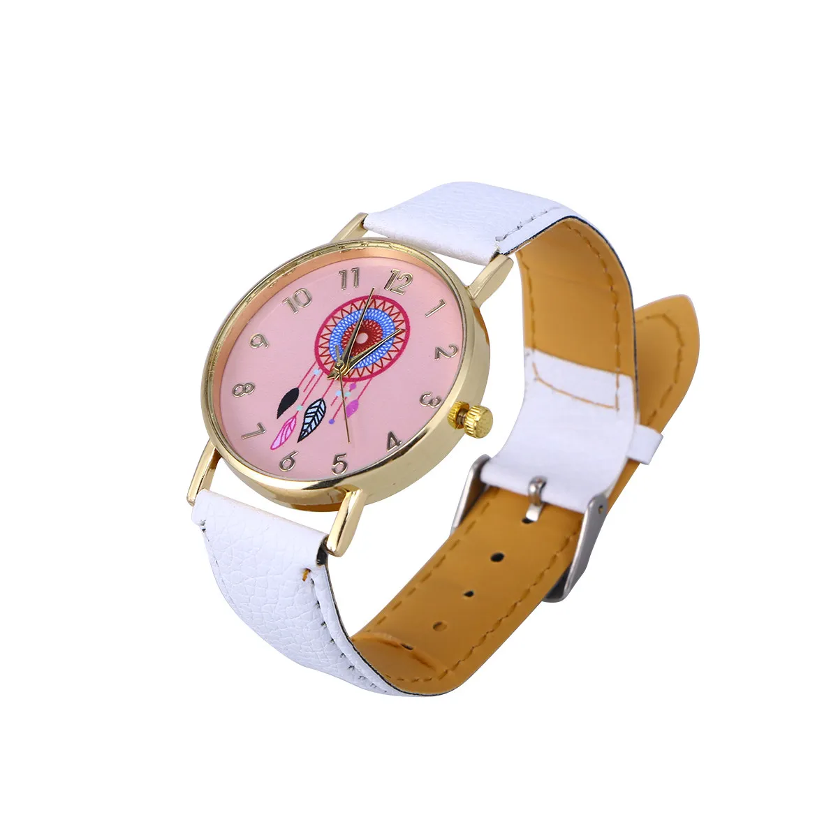 Elegant Women Quartz Watch with Dream Catcher Design Belt Strap Fashion Bracelet Wristwatch Perfect Gift for Her Mint Green