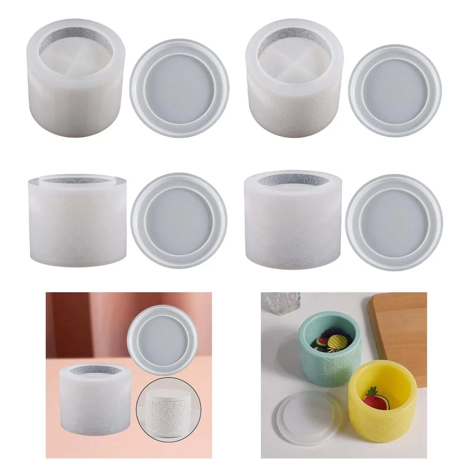 

Round Cup Silicone Casting Cylindrical Candle Jar Casting Accessory Cube Round Box