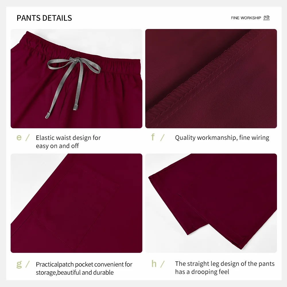 クリーン保護外科医セット女性と男性印刷医療制服調節可能な看護スクラブスーツ歯科作業服セット