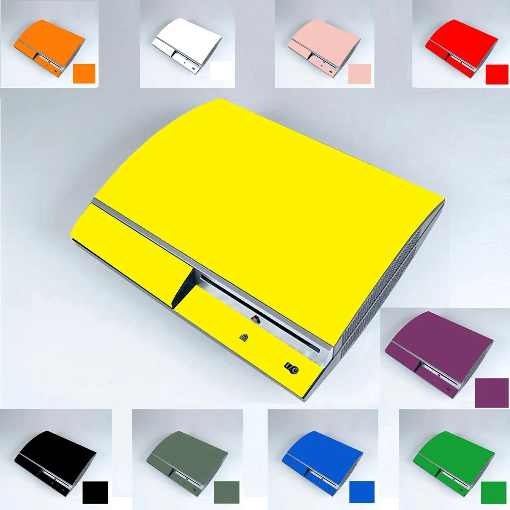 10 Pure Clean Solid Colors Vinyl Skin Sticker for Sony PS3 Original fat Skins Stickers