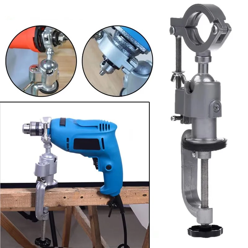 

360° Table Swivel Vise Multifunctional Electric Drill Stand Holder Rotary Tool Fix Clamp Bracket for Dremel Woodworking DIY Craf