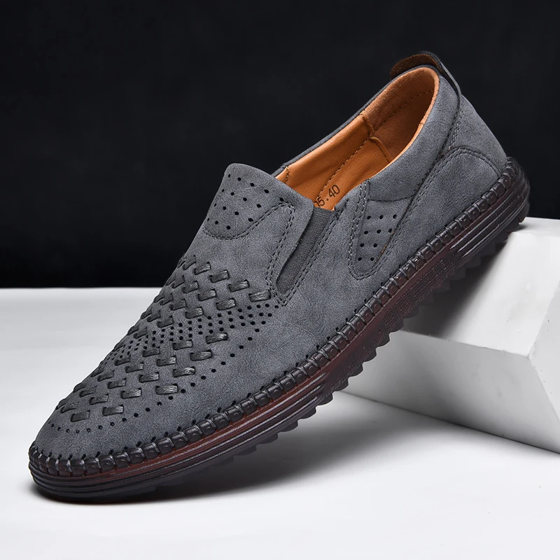 

Vintage workwear style handmade leather shoes with thick sole, anti slip and wear-resistant, men's outdoor casual versatile shoe