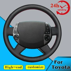 Custom Car Steering Wheel Braid Cover Soft 100% Fit For Toyota Prius 20 XW20 Raum 2 2003 2004 2005 2006 2007-2011 Steering Wrap
