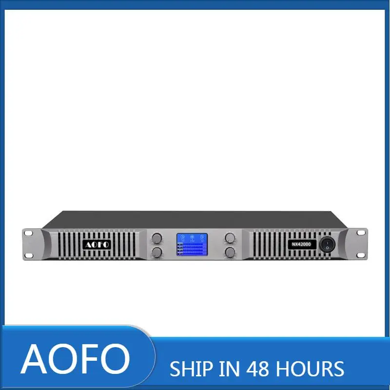 

AOFO 4-Channel High Power Digital Amplifier Professional Audio Amp for Stage Performance, Karaoke, Home Theater, 1U Rack Mount