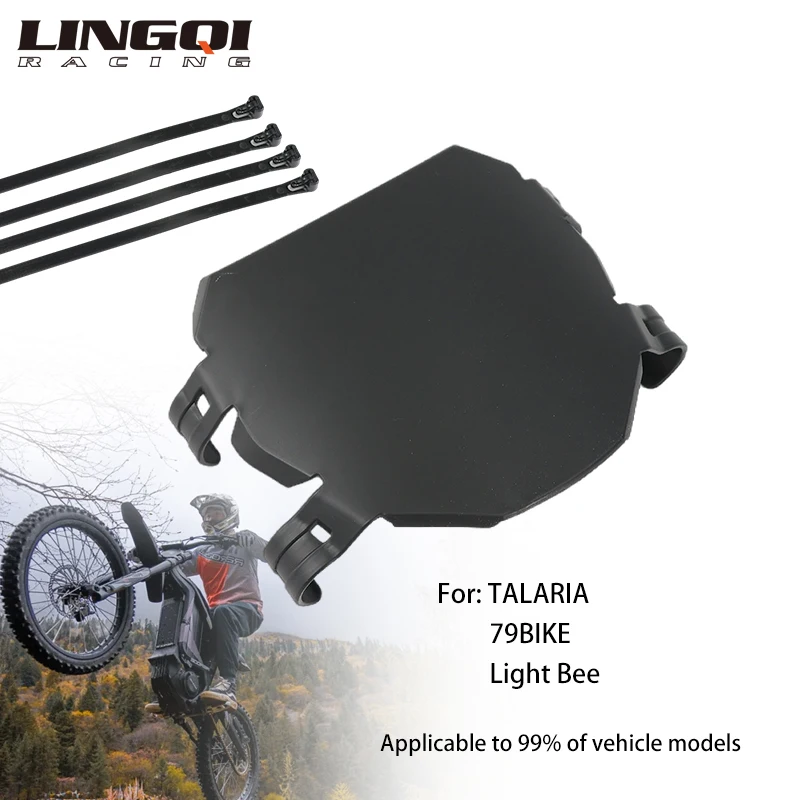 

LINGQI RACING Black Modified Front Number Plate Frame Windshield For Talaria 79Bike Rerode R1 Light Bee Electric Dirt Bike