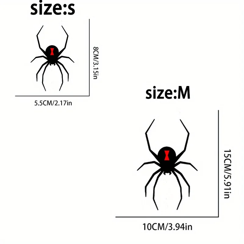 1PC 블랙 위도우 스파이더 오토바이 스티커 방수 DIY 오토바이 연료 탱크 페어링 헬멧 비닐 데칼 재미 있은 할로윈 장식
