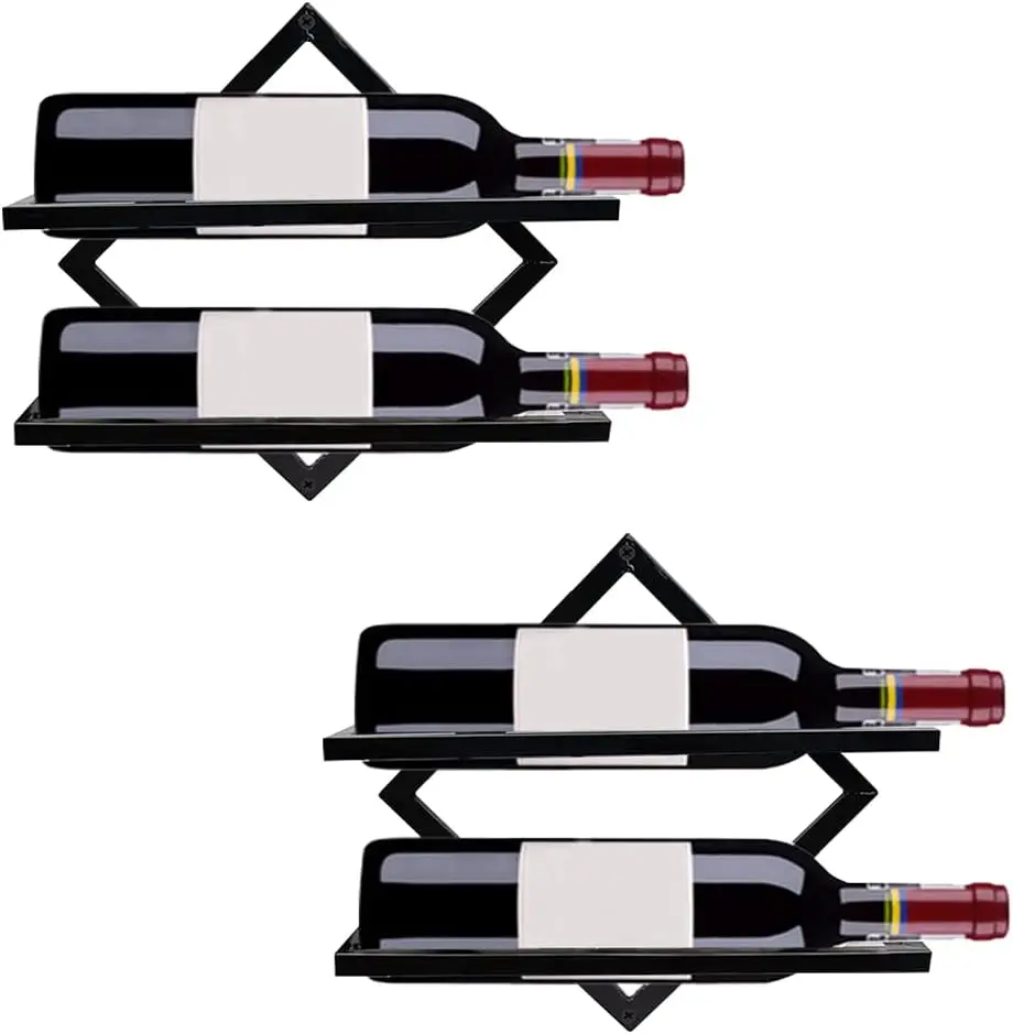 

Настенный металлический держатель для вина из 2-х частей, органайзер для дома, кухни, бара, декор