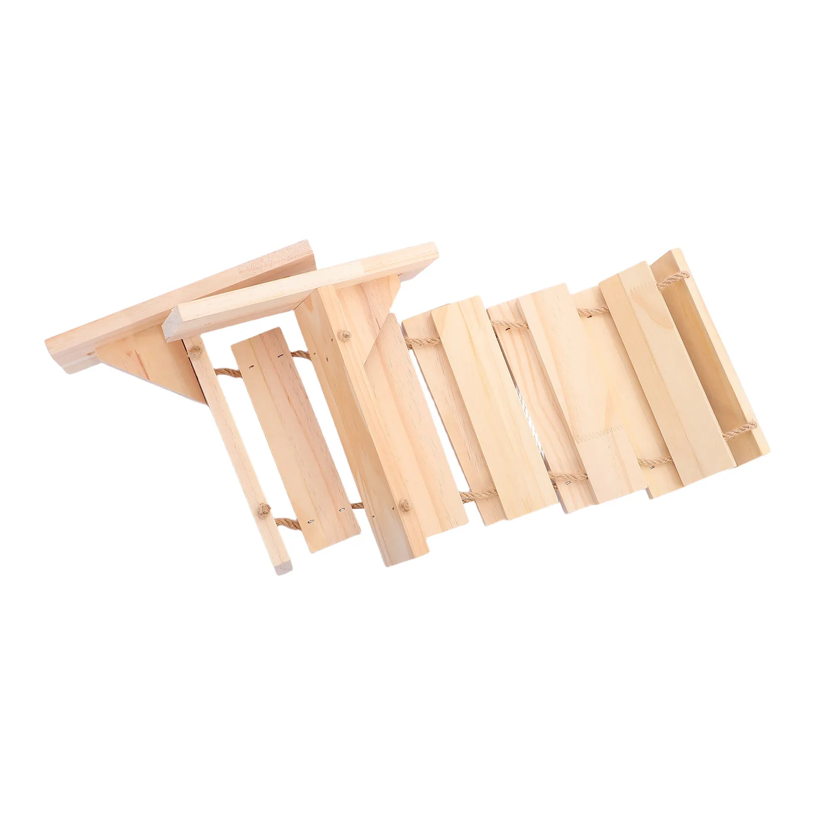 Wooden Cat Wall Bridge Climbing Ladder Indoor Cat Furniture Modular Wall Mounted Climbing Frame Scratch Platform Activity