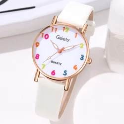 1Pcs Gaitey Minimalist Style Roman Numeral  Dial Watch Luxury Couple Casual Quartz Watch Is The Perfect Gift For Her（No Box）