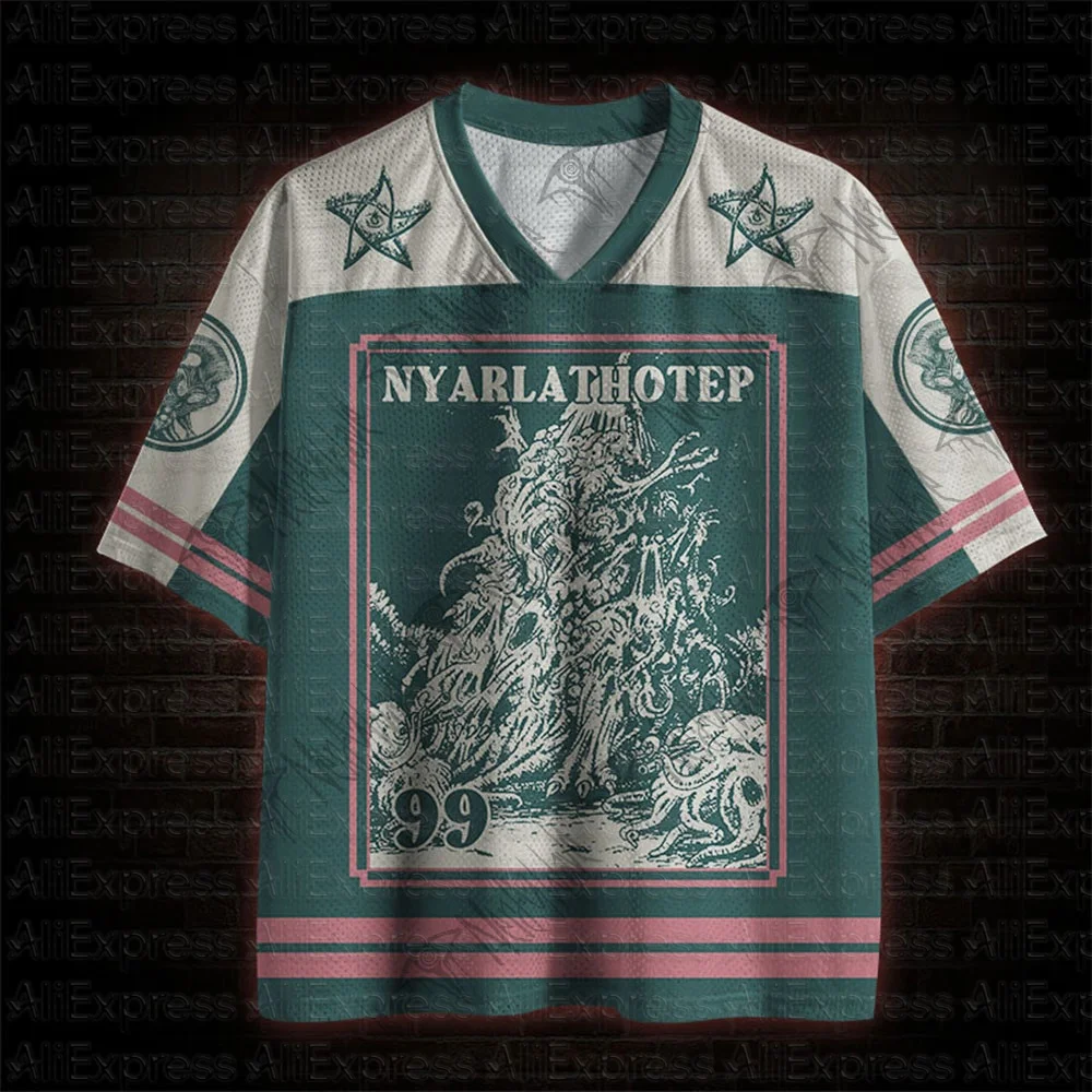 2026 New Movie Sports Fashion Adult and Children's Short Sleeve V-neck Street Eye Clothing Gothic Style Horror Fans Gift