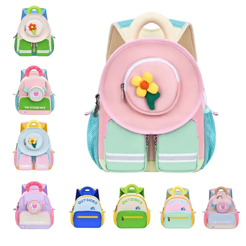 2024 New Cartoon Anti-lost Backpack Kindergarten School Book Bag Toddlers Travel Daypack With Coin Pocket for Girls and Boys