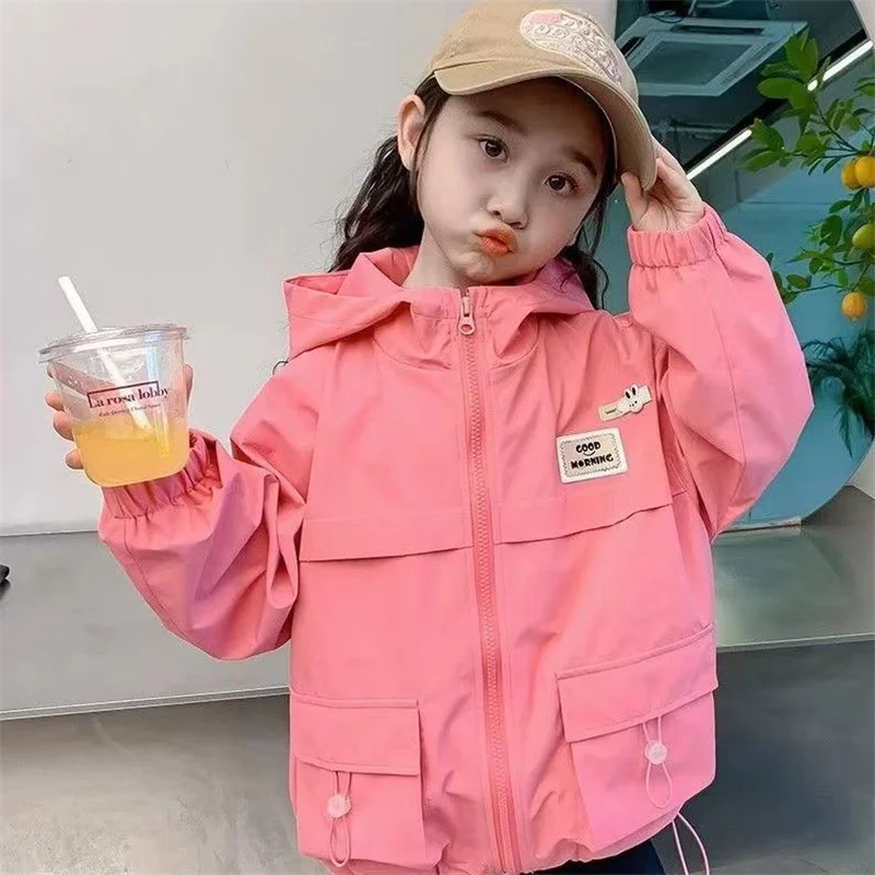 Girls Coat Overcoat Jacket Windbreak Outerwear 2024 Lasted Spring Autumn Cotton Plus Size Teenagers Children\'s Clothing