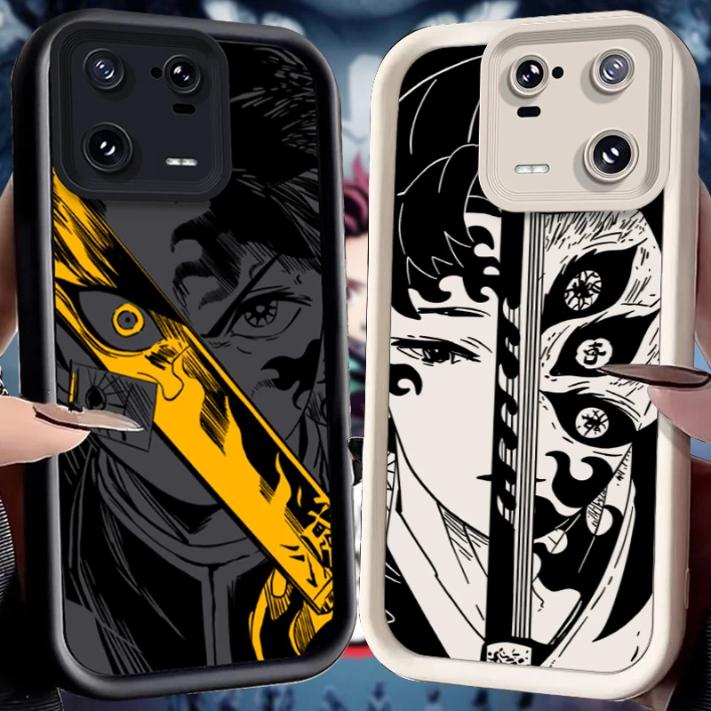 Anime Demon Slayer Case for Xiaomi Mi 14 13 13T 12 12T 11 11T Pro Lite 12X 12S POCO F5 X5 X3 NFC Shockproof Soft Silicone Cover