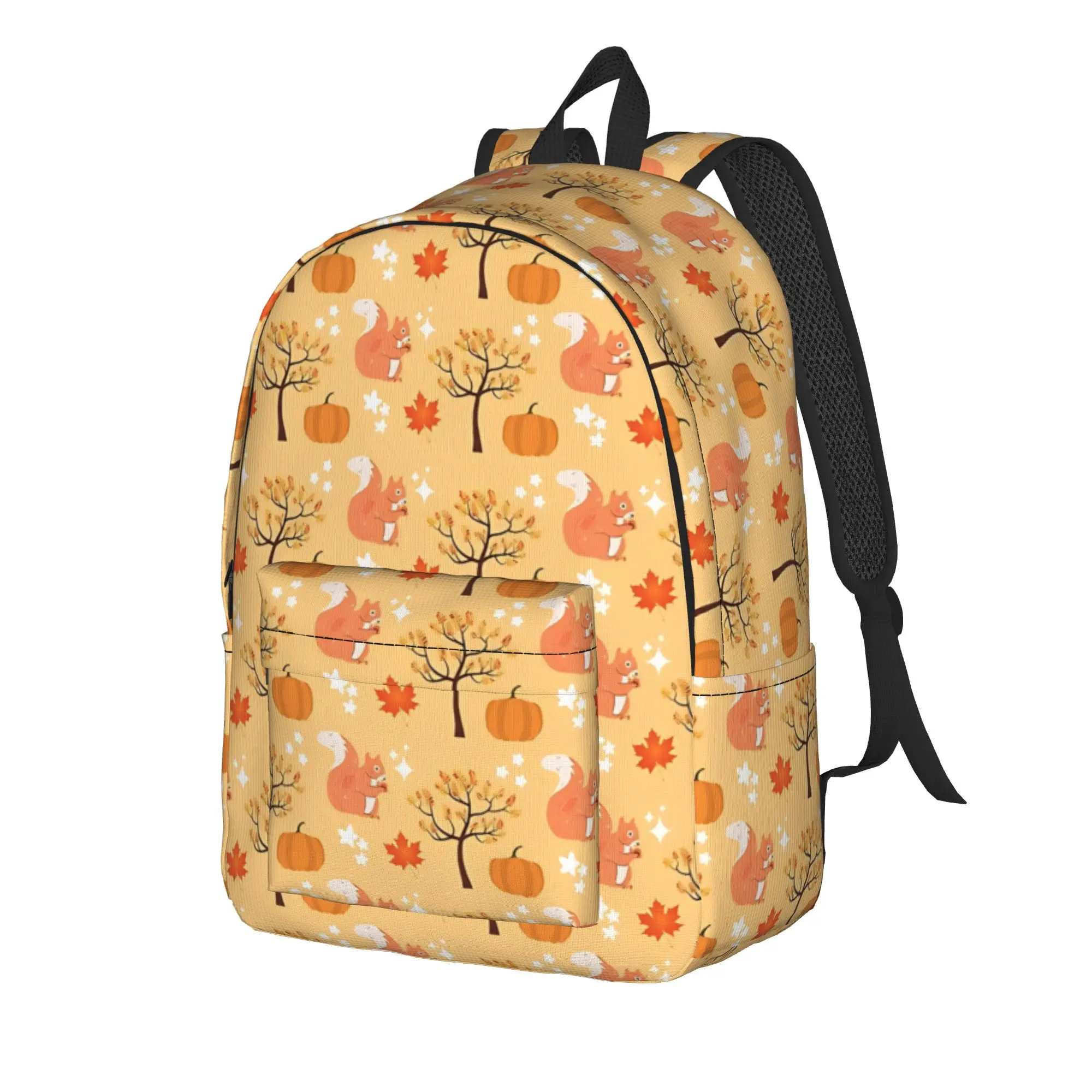 Backpack for Men Women Teenage High School Hiking Travel Daypack Foxes Autumn Partten College Canvas Bags with Pocket