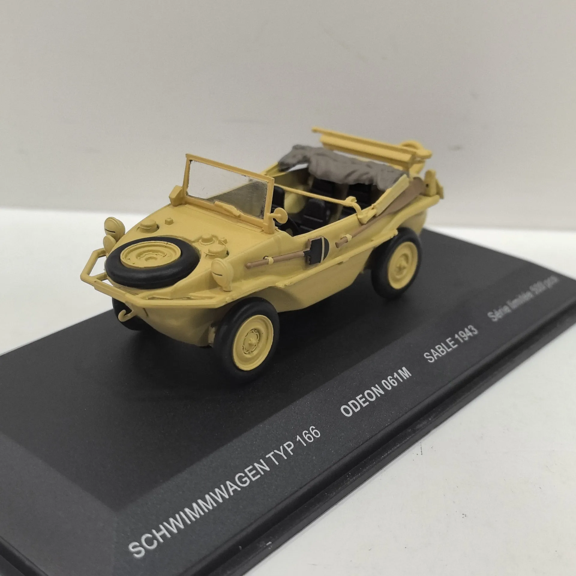 

Diecast ODEON 1:43 Scale VW SCHWIMMWAGEN TYP 166 1943 VW Alloy Car Model Collectible Toy Gift Souvenir Display Ornament