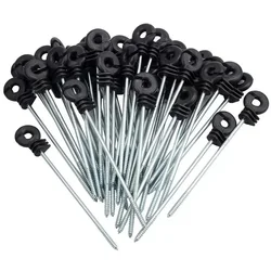 10PCS Electric Fence Ring Insulator For Horse Husbandry Plastic Ring Insulators Long Distance Screw in Insulator for Wooden Post