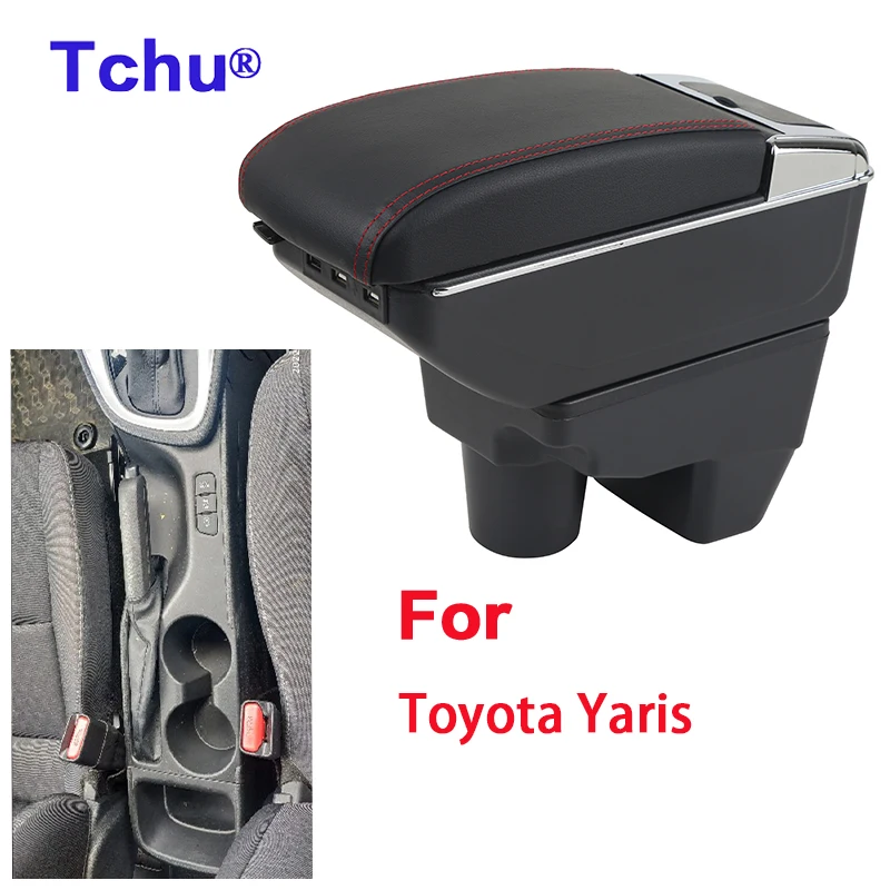 For Toyota Yaris Armrest For Toyota Yaris Elegant Car Armrest Box 2020-2022 Center Armrest Box Retrofit USB Ashtray accessories