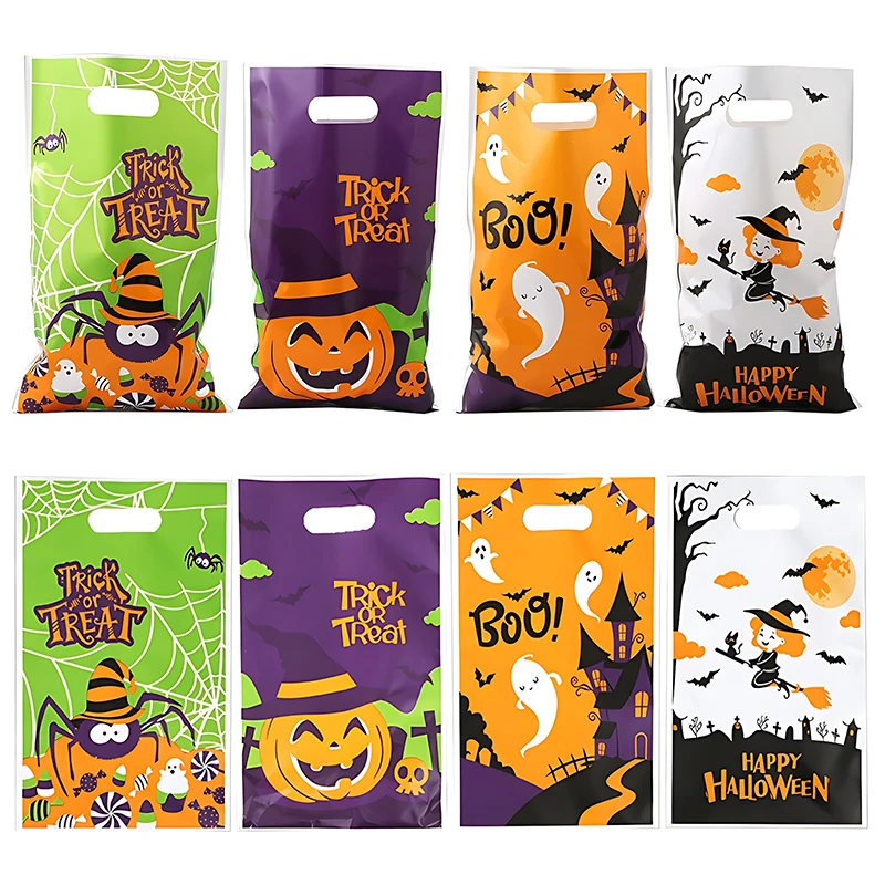 Immagine 3: Borsa per caramelle a tema Halloween Borsa regalo Stili assortiti Zucca Fantasma Pipistrello Festa di Halloween Biscotti di plastica Borsa per regali all'ingrosso ZYF