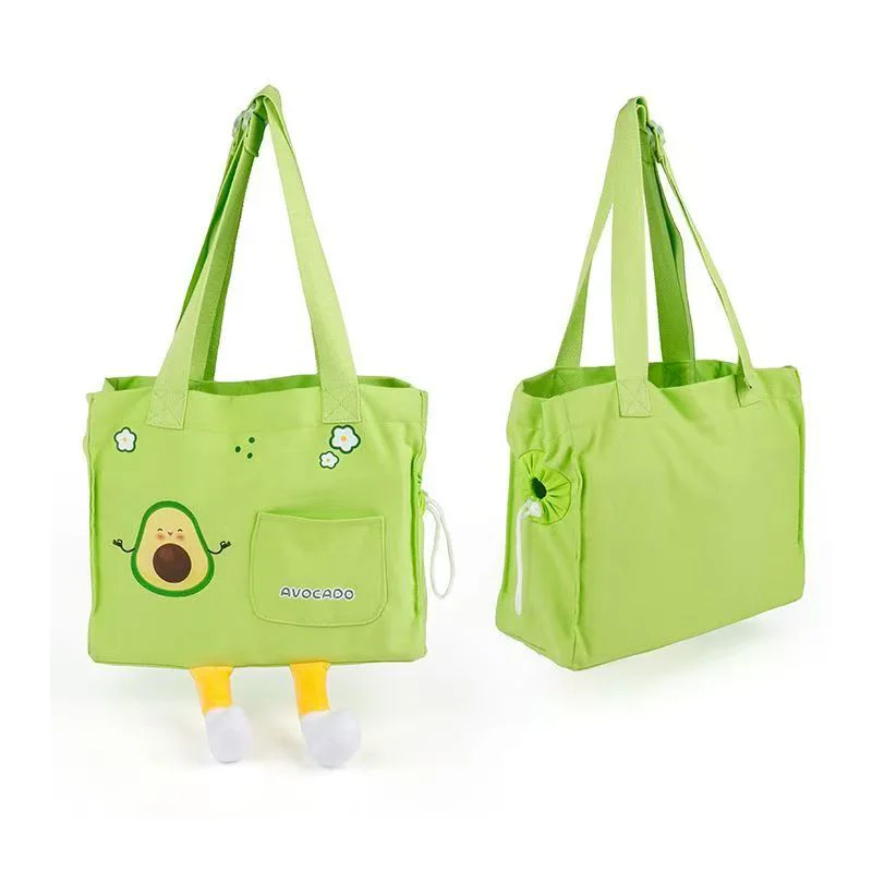 

Whimsical Canvas Pet Carrier Backpack - Portable Adjustable Shoulder Bag for Cats & Small Dogs, Cute Travel Outdoor Use