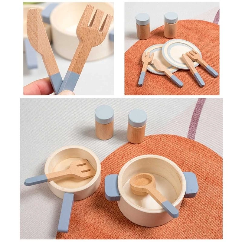 ままごと料理ごっこ遊び用リアルなキッチン食器 Gi 15UB