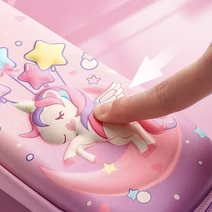 Eva Unicorn Pencil Case Case, süße Mädchenschreibungsschachtel, Farbstiftbox, Student Pen Case, Schulpraxis, iPad, 3d 12 Hauptverkäufe Girl Girltür - №8