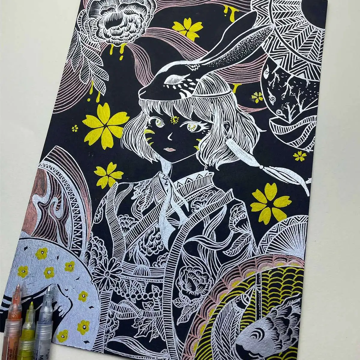 Aug. Acrylic Paint Pens - Gold,Silver And Rose Gold Paint Pens, Metallic Marker Pens ,Water-Based Metallic Paint Pen Set
